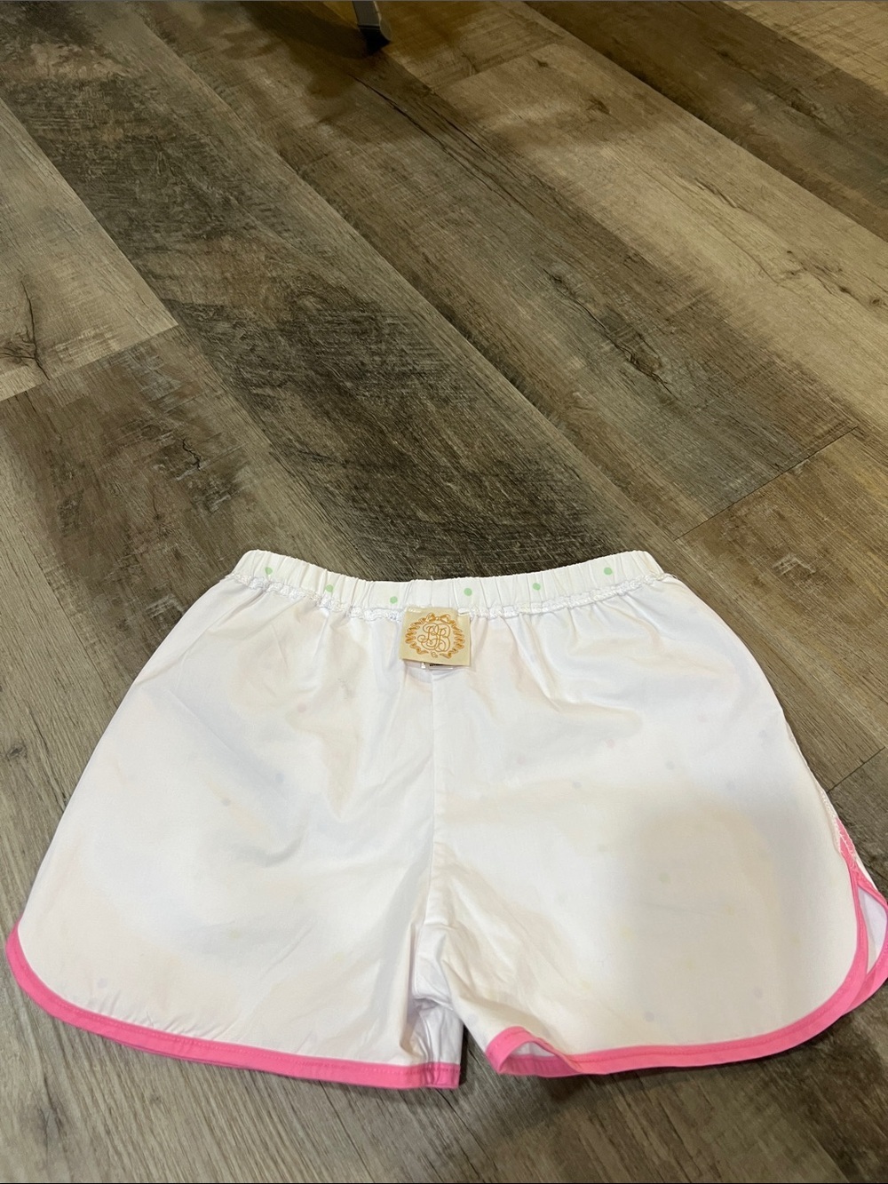 The Beaufort Bonnet Polka Dot Shorts with Pink Trim and Bow size 10 - Picture 4 of 5